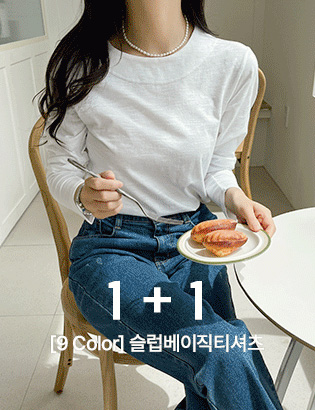 [1+1] Slub Basic T-shirt C080826 Korea