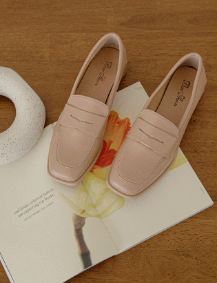 Square fluffy loafers C010514