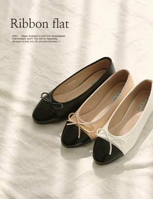 Front nose color ribbon shoes C021815 Korea