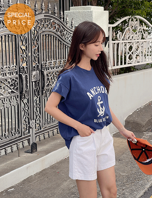 [Planning] Marine cap sleeved Short-sleeve T-shirt Korea