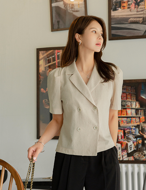 Double-button blouse Korea