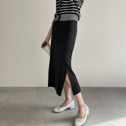 [The Basic] Carina Planning slit span skirt