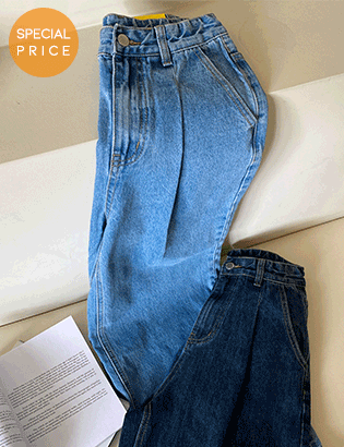 [Planning] one-pin tuck wide denim pants Korea