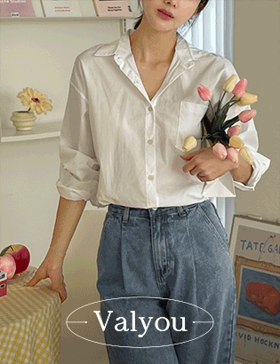 [valyou] Box cotton pocket shirt Korea