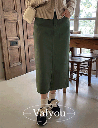 [valyou] Perfect slit cotton skirt Korea