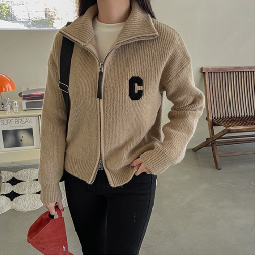 Answer Two Way Knitwear Zip up
