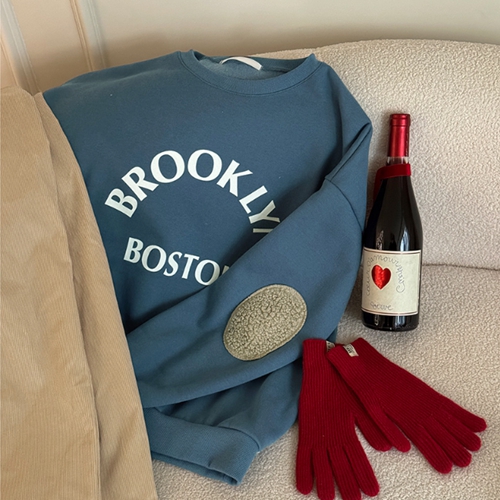 Boston Patch fleece lined sweatshirt
