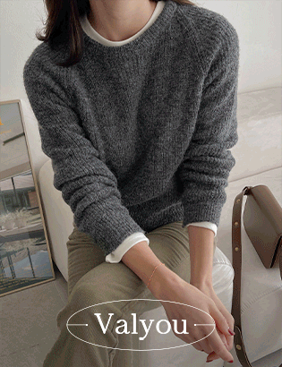 [valyou] Cozy Alpaca Wool Round Knitwear Korea