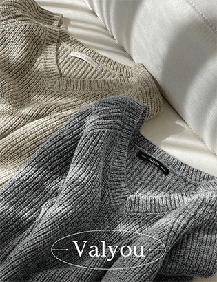 [valyou] Mer wool V-knitwear Korea