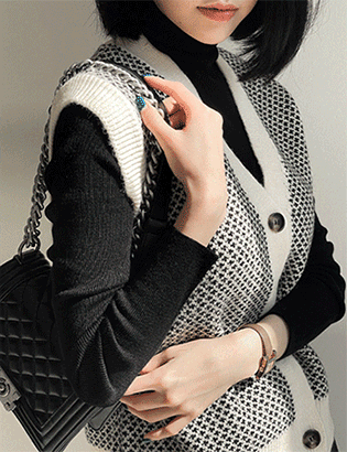 Jio Patterns color matching Vest Korea