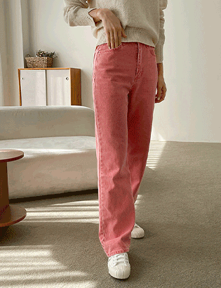 Pigment Color Straight Pants Korea