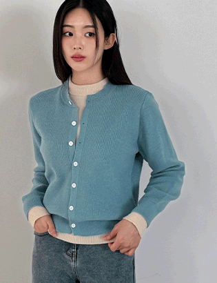 Color Matching Layered Cardigan Korea