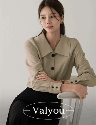 [valyou] En collar Button Blouse Korea