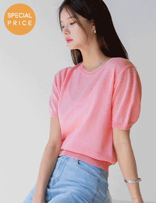 [Planning] Trendy Linen 2Type Short-sleeve Knitwear Korea
