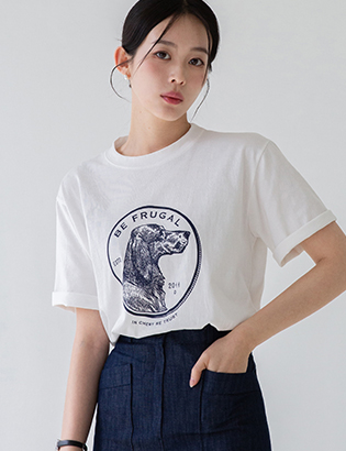 Puppy Cotton Short-Sleeved T-shirt Korea