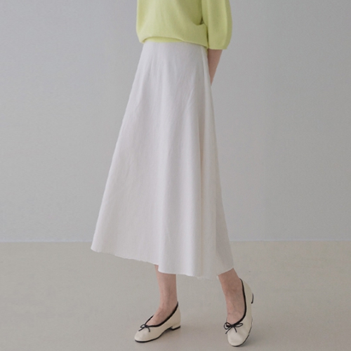 Flare Denim Long Skirt