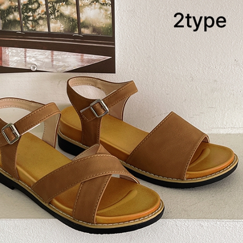 Elly Velcro Soft Sandals [2Type]