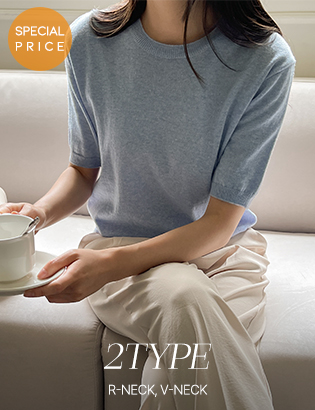 [Planning] Linen 2Type Short-sleeve Knitwear Korea