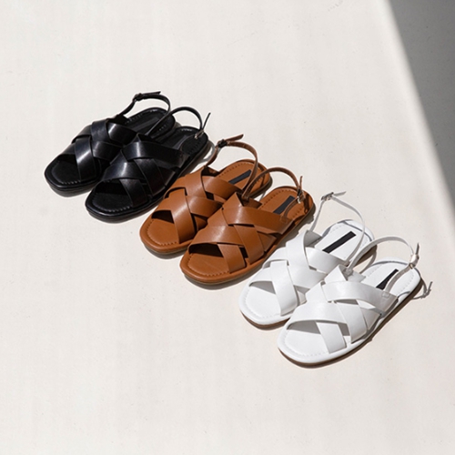 Brownie Double Cross Sandals