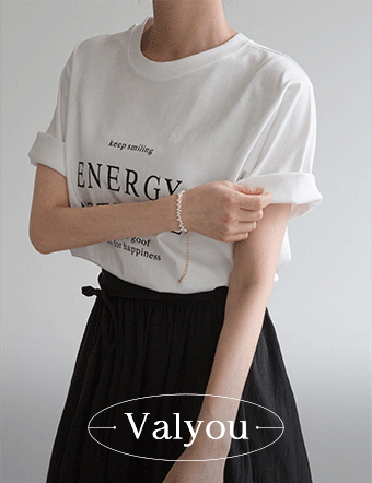 [valyou] Times Lettering Short-sleeved T-shirt Korea