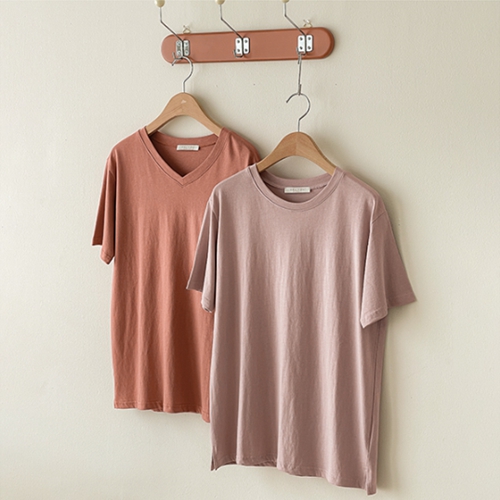 [valyou] Basic slit modal T-shirt (Short-sleeve)