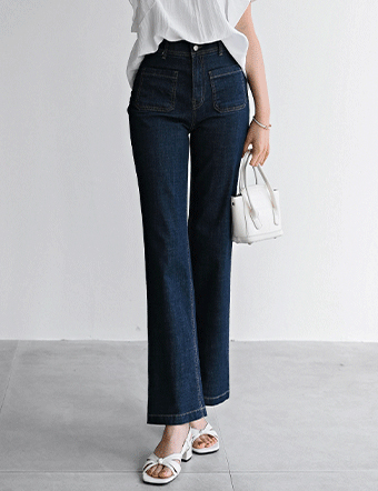 Ringsa Front Pocket Denim Pants Korea