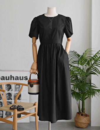 Tulip Sleeve Rustling Dress Korea