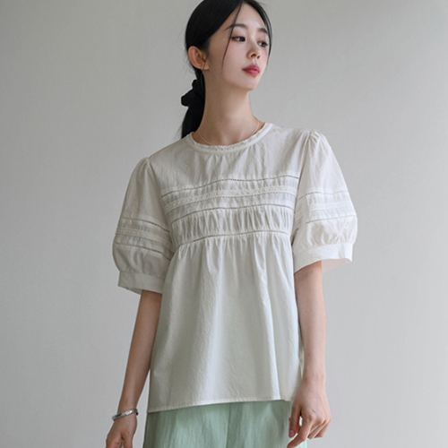 [valyou] Lace Punching Blouse