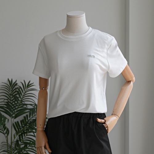Soft Embroidery Short-sleeve T-shirt