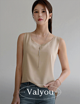 [valyou] Slosh Sleeveless shirts Blouse Korea