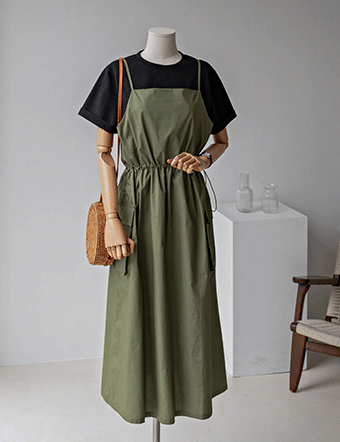 Rustling String Cargo Dress Korea