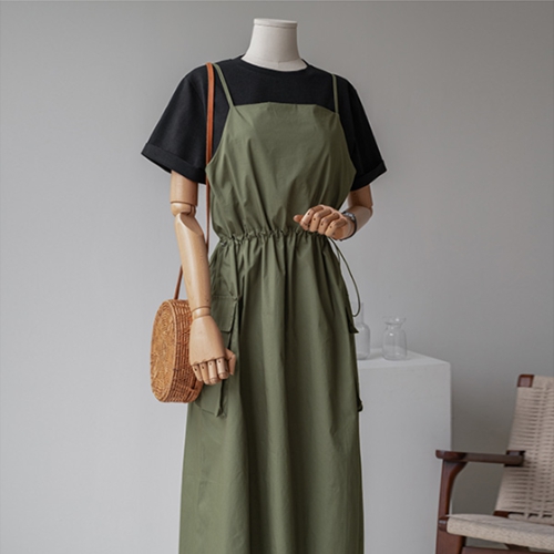 Rustling String Cargo Dress