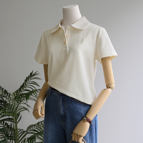 Ralph Embroidered Collar T-shirt
