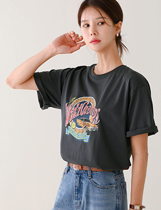 Car Silket Cotton Short-sleeve T-shirt Korea