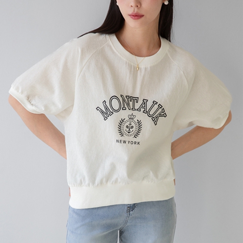 Montauk Linen Short-Sleeved Sweatshirt