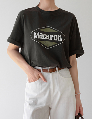 Macaron Silket Short-Sleeved T-shirt Korea