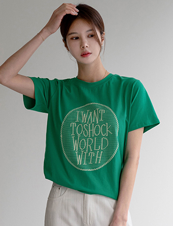 Nabiang Printed Short-Sleeved T-Shirt Korea