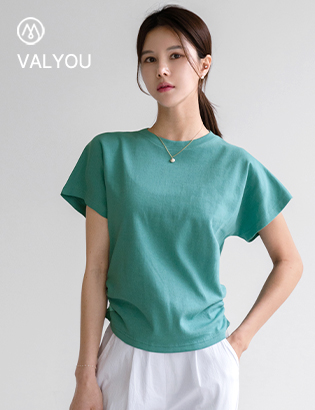 [valyou] Drop shirring T-shirt Korea