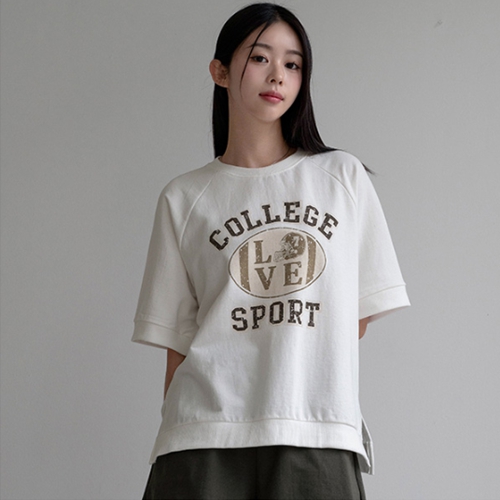 College Raglan Short-sleeve sweatshirt