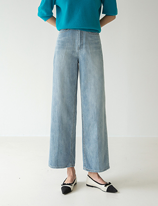 Midi Wide Denim Pants Korea