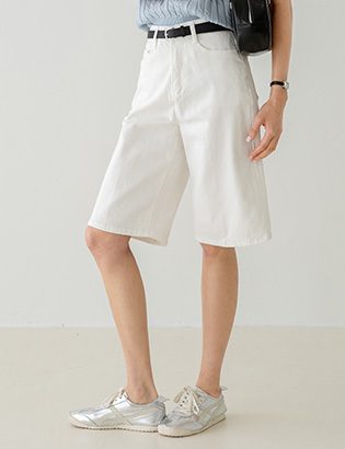 Front Wrinkle Half-Length Cotton Pants Korea