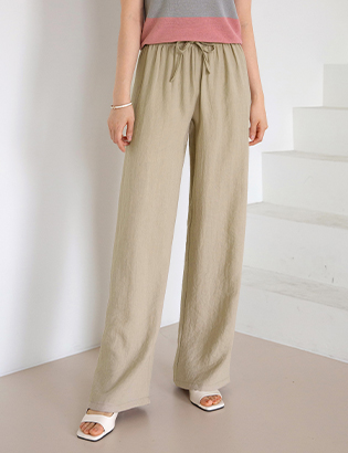 Mayo Linen Wide Banding Pants Korea