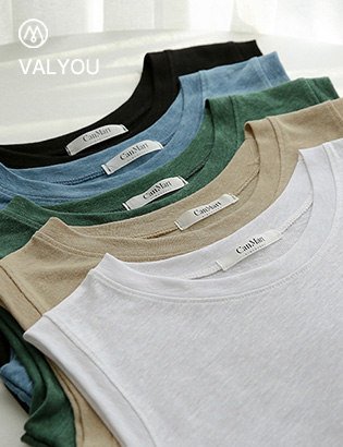 Daily linen Sleeveless T-shirt MA06042 Korea