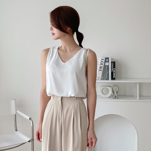 valyou_Dual Chiffon Sleeveless Blouse MA07062