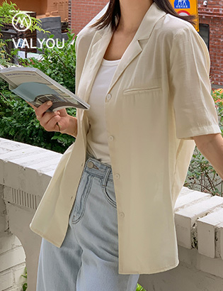 [valyou] Once short-sleeved shirt blouse Korea