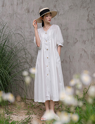 Juni Pleats Pintuck Dress Korea