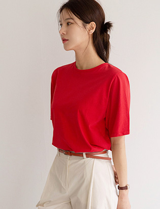 Vivid short-sleeved T-shirt Korea
