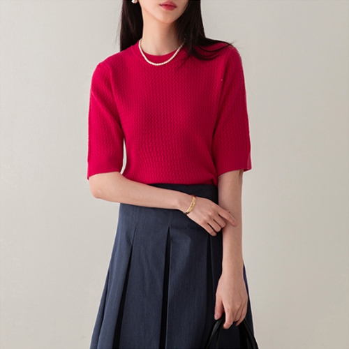 Casi Short-sleeve Round Knitwear