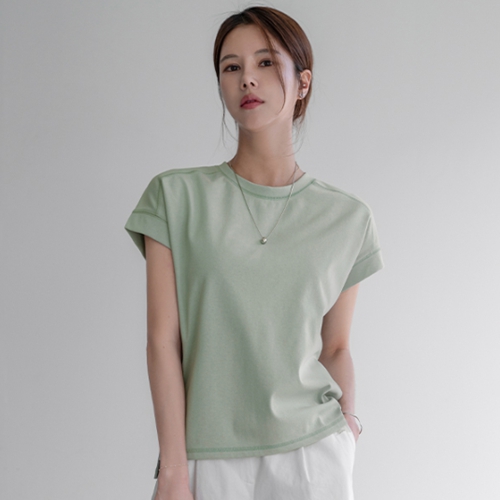 [valyou] Incision line drop sleeve T-shirt