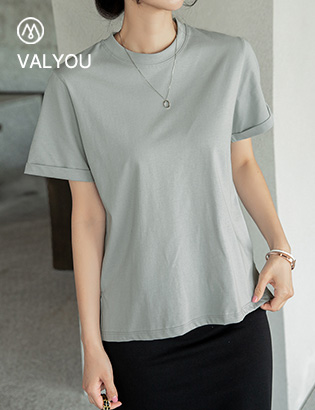 valyou_Silket sleeve roll-up T-shirt (not decreasing VER) Korea
